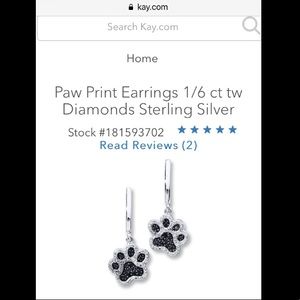 Kay Jewelers Paw Print Dangle Earrings